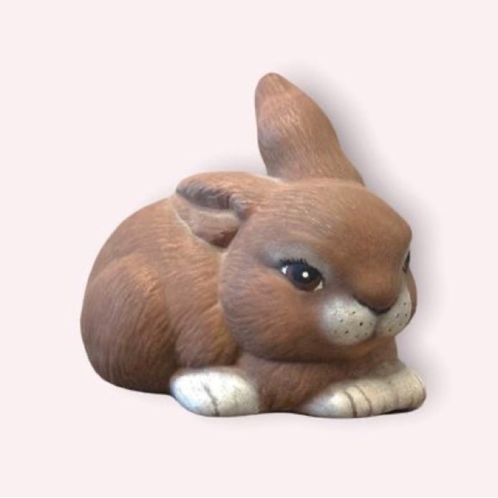 Easter Bunny Vintage Ceramic Brown Bunny Figurine, Easter Bunny, vintage Easter